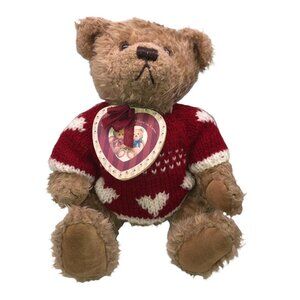 Love Bears All Things 1996 Plush Teddy Bear With Bible Verses Book Zondervan 14"